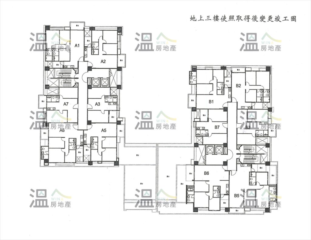 【地上三樓使照取得後變更竣工圖】