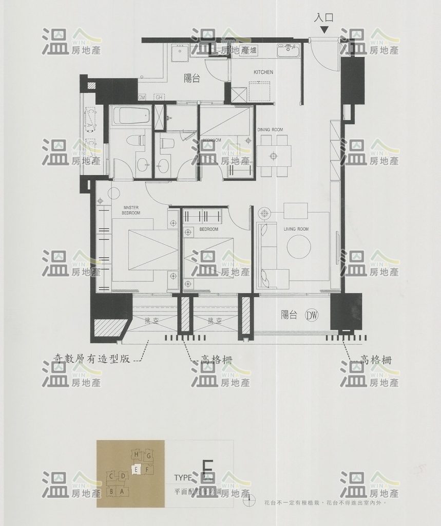 【惠宇大容view E 全區平面配置參考圖】