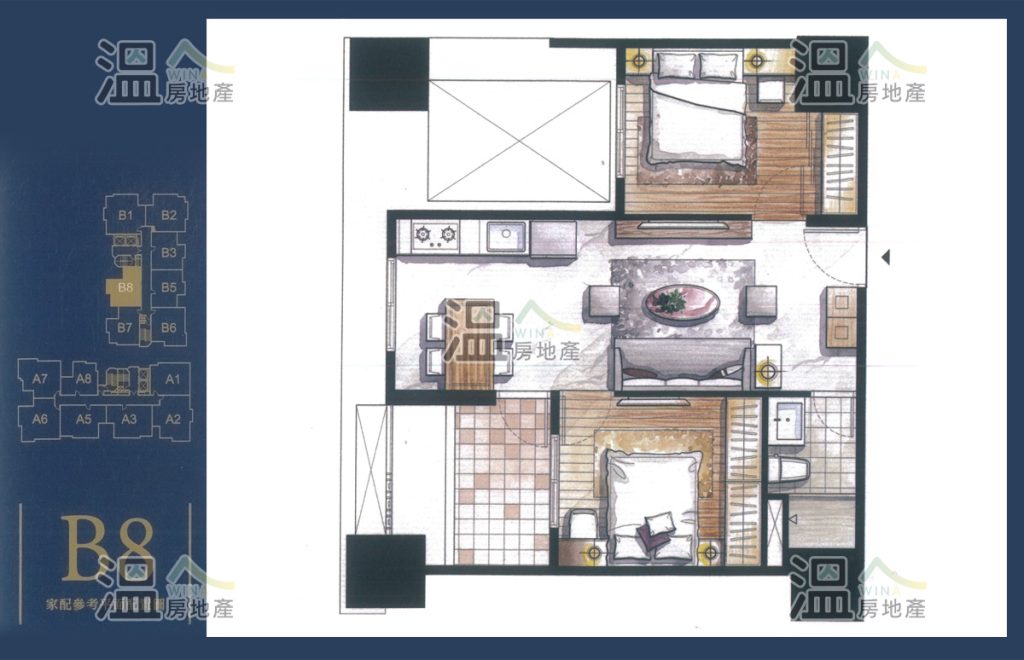 【富宇峰景 B8家配參考平面配置圖】