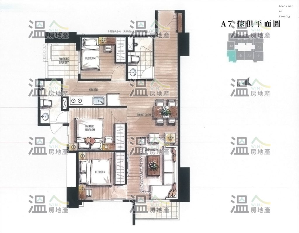 【泓瑞微時代 A7 傢俱平面圖】