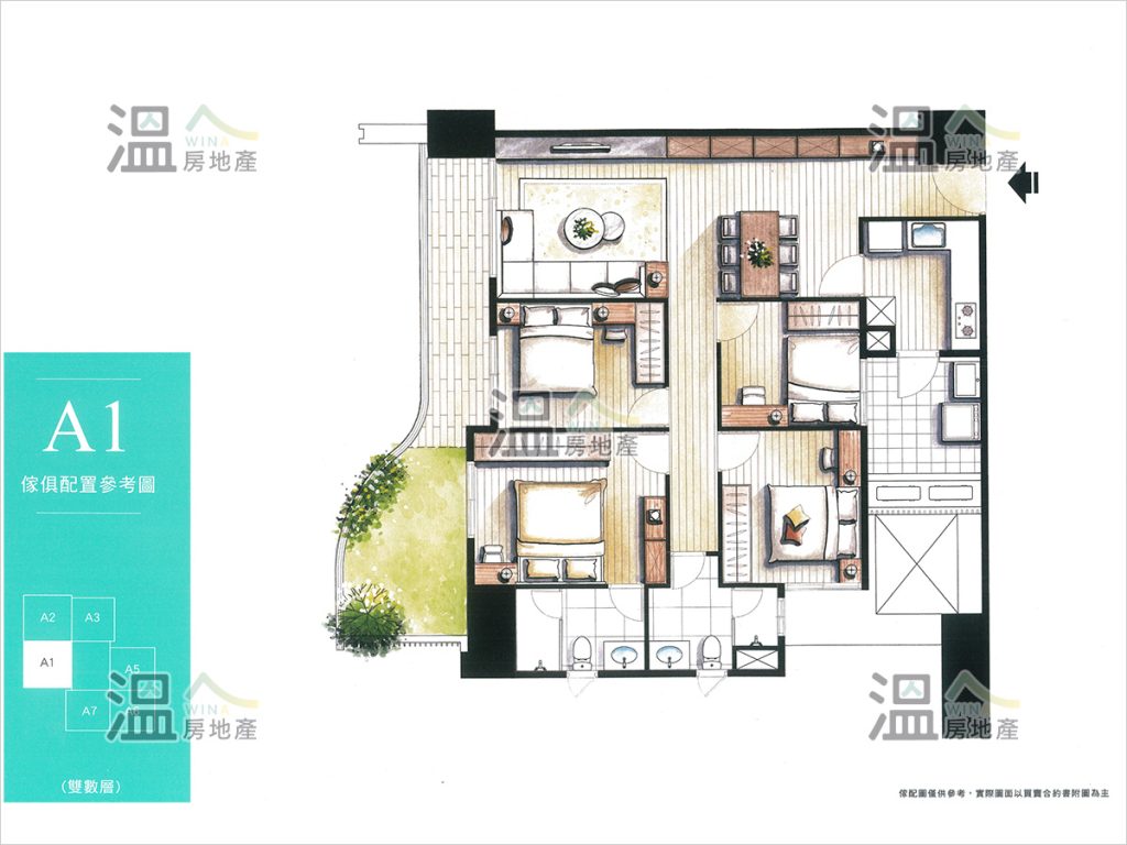 【登陽釀時光 A1傢俱配置參考圖】